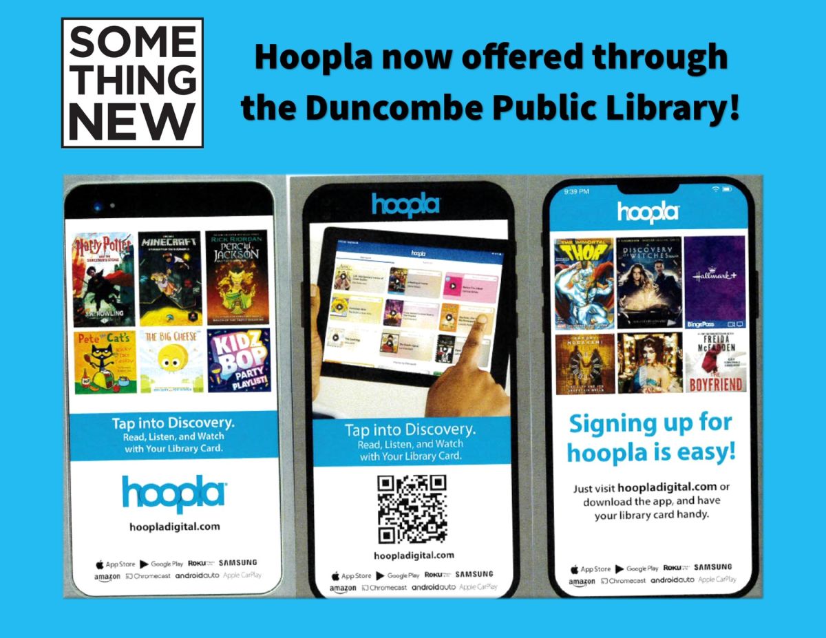 Hoopla screen shots and sign up instructions