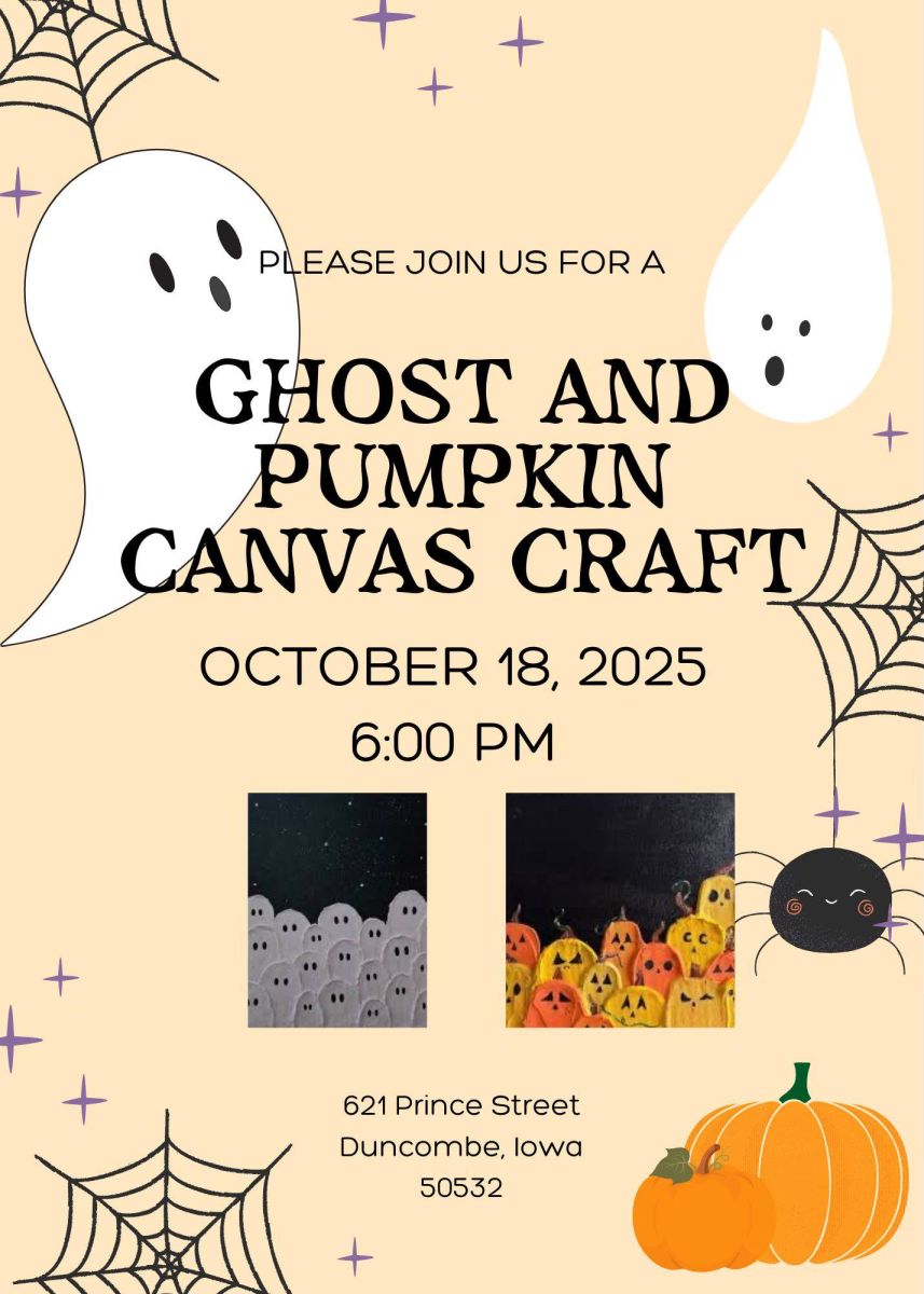 ghost and pumpkin craft at library